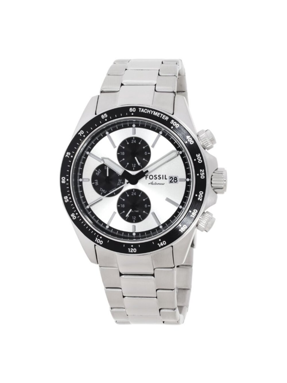 NWT Fossil Autocross Multifunction Quartz Silver Dial Men's Watch